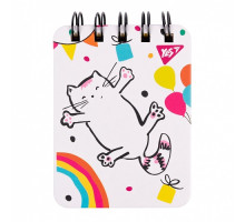 Carnet A7, 100foi, linie, spiră, "Sketch animal. Happy cat" YES 681825 (25/50)