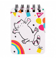 Carnet A7, 100foi, linie, spiră, "Sketch animal. Happy cat" YES 681825 (25/50)