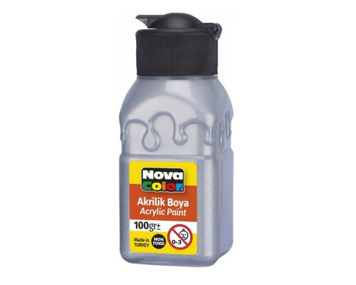 Vopsea acrilica 100ml argintie NC-2036 (6/72)