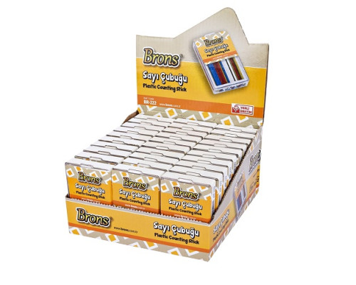 Bețisoare de numărat plastic, 60 buc, penar din plastic BR-222 (30/360)