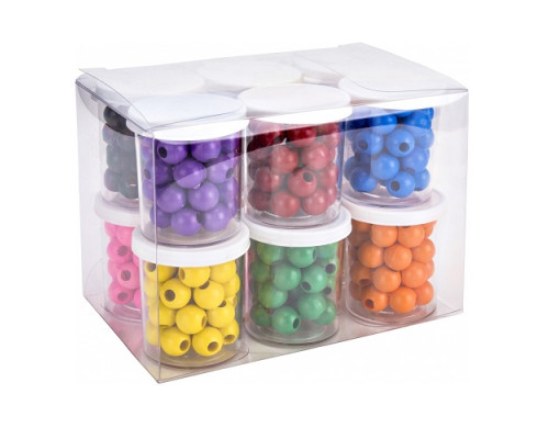 Набор бусин пластиковых, матовые, 30шт. в контейнере BR-694 (12/576)
