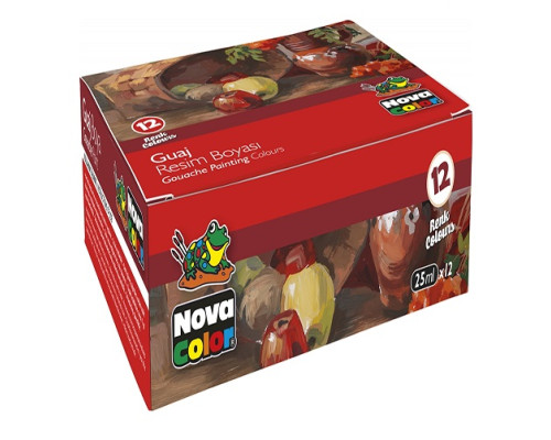 Vopsele guașe, 12 culori, 30ml NOVA COLOR NC-461 (24) Vopsele guașe, 12 culori, 30ml NOVA COLOR NC-461 (24)