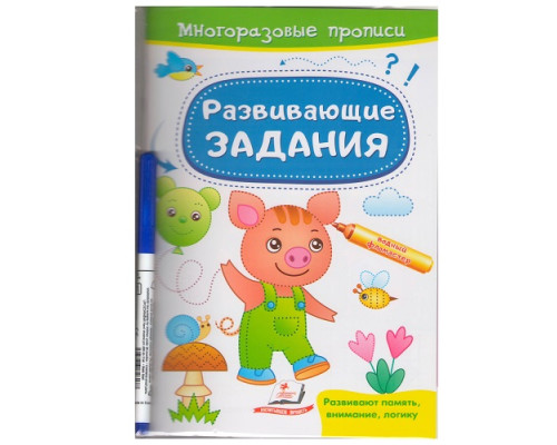 Многоразовые прописи +маркер. Поросёнок N*2960