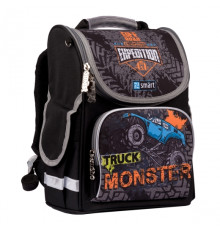 Рюкзак школьный каркасный SMART PG-11 "Monster Truck", черный 557020