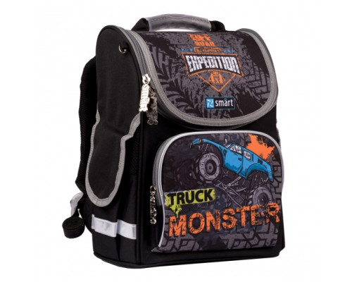 Rucsac cu carcasă rigidă școlar SMART PG-11 "Monster Truck"negru 557020 Rucsac cu carcasă rigidă școlar SMART PG-11 "Monster Truck"negru 557020