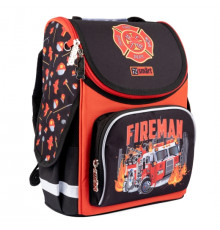 56536 Rucsac cu carcasă rigidă școlar SMART PG-11 "Fireman",negru 559015