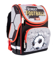 56537 Рюкзак школьный каркасный SMART PG-11 'Football",черный 559017