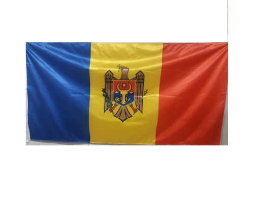 Флаг Республики Молдова 100x200см, 110гр/м2, полиэстер Флаг Республики Молдова 100x200см, 110гр/м2, полиэстер
