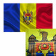 Флаг Республики Молдова 100x200см, 110гр/м2, полиэстер