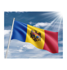 Флаг Республики Молдова 100x200см, 110гр/м2, полиэстер