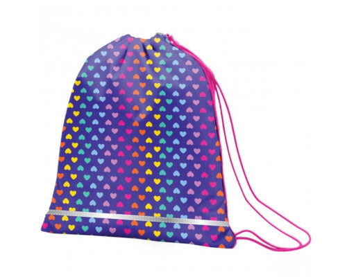 Сумка для обуви SMART SB-01 "Rainbow hearts", фиолетовый 556990