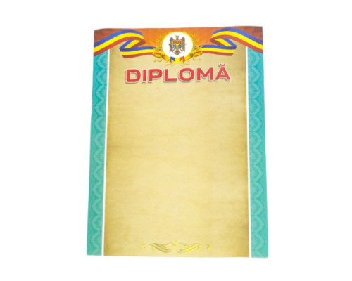 7207321 Diploma А4 cu chenar turcoaz U11 (100)