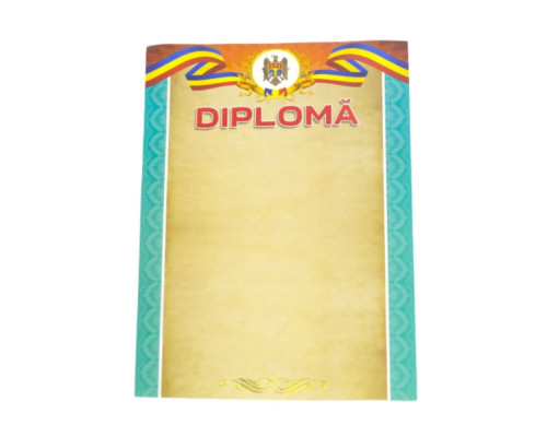 Diploma А4 cu chenar turcoaz U11 (100)