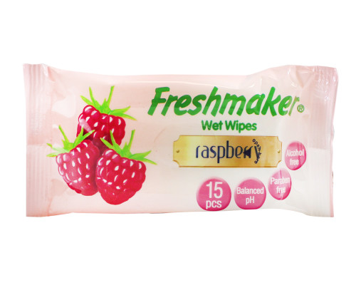 Влажные салфетки, Freshmaker, 15 шт, (fruits) Влажные салфетки, Freshmaker, 15 шт, (fruits)