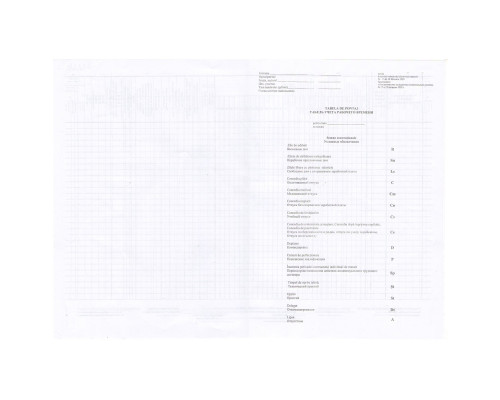 Tabela de pontaj, A3, ofset (1000) Tabela de pontaj, A3, ofset (1000)