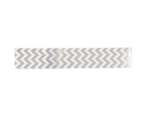 Panglica de hartie cu lipici si folie "Zigzag" argintie 3м 742375 (20)