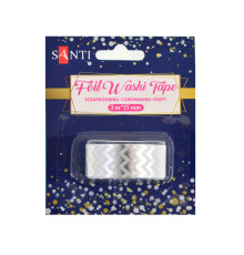 Panglica de hartie cu lipici si folie "Zigzag" argintie 3м 742375 (20)