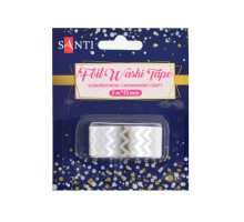 Panglica de hartie cu lipici si folie "Zigzag" argintie 3м 742375 (20)