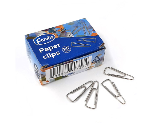 Скрепки, 25мм, сталь, угловая, 100шт. FOROFIS 91357 (10)