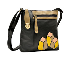 Сумка кожзам, узкая, черная, 3050 (60)