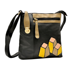 Сумка кожзам, узкая, черная, 3050 (60)