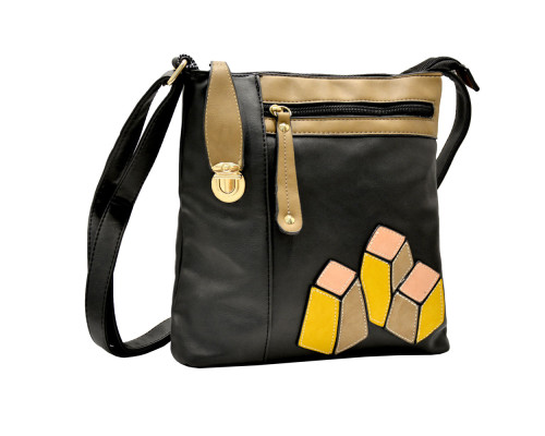 Сумка кожзам, узкая, черная, 3050 (60)