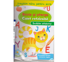 Scrie si sterge. Caiet refolosibil+marcher. Invatam alfabetul. N*4353