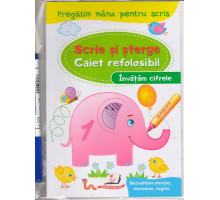 Scrie si sterge. Caiet refolosibil+marcher. Invatam cifrele. N*4360