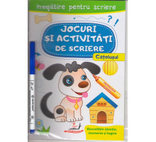 Jocuri si activ. de scriere. Caiet refolosibil+marcher. Catelus. N*3073