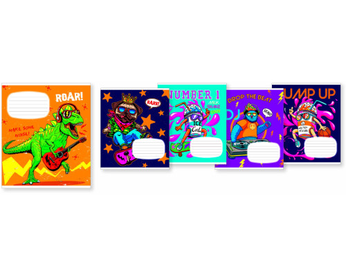 Caiet 12 file linie mare Школярик Soft touch+fluor "Let's have a fun" 012-2962L (30/300)