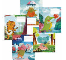 Caiet 12 foi linie Star "Animale mici amuzante" 012-2502L(30/360)