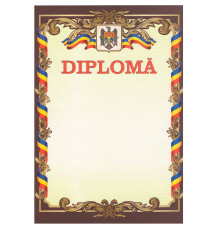 Diploma А4 cu chenar cafeniu cu tricolor U06 (100)