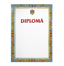 Diploma А4 cu chenar albastru deshis si tricolor U01 (100)
