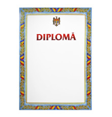 7207310 Diploma А4 cu chenar albastru deshis si tricolor U01 (100)
