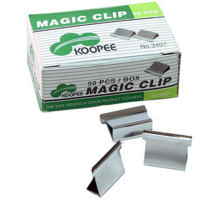 Клипсы для скрепления листов 15*5мм 50шт.