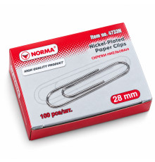 Скрепки 28mm 100buc прямые, 4733 Norma (10/250)