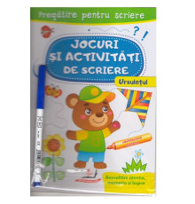 Jocuri si activ. de scriere. Caiet refolosibil+marcher. Ursuletul. N*3097