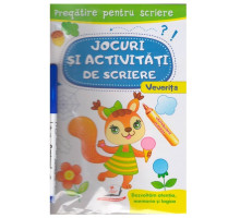 Jocuri si activ. de scriere. Caiet refolosibil+marcher. Veverita. N*3134
