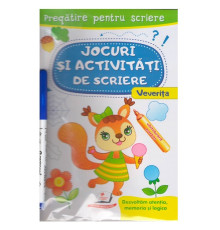 Jocuri si activ. de scriere. Caiet refolosibil+marcher. Veverita. N*3134