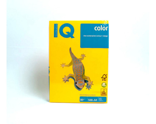Бумага A4 ярко-желтая "IQ-Color"80g/m, 500л, SY40