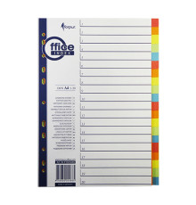 Indexuri carton A4, color, 20buc, nenumerotate FO20486