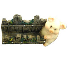 Подставка для визиток с декором поросенок 97651