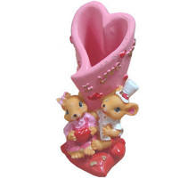 Suport p/u stilouri cu decor 2 Soarecei "Kiss me" 608385