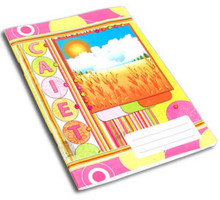 Тетрадь евро 24 листов, частая косая линия, галерия, P*0520 (80)