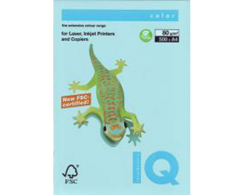 Бумага A4 голубая "IQ-Color"80g/m, 500л, BL29