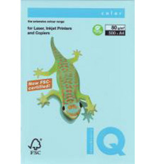 Бумага A4 голубая "IQ-Color"80g/m, 500л, BL29