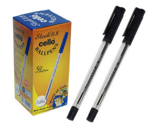 Ручка Cello Sleek чёрная/50