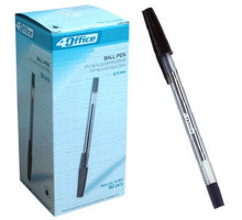 209412 Ручка шариковая, черная, 0,5mm 4-102 4OFFICE (50/1000)