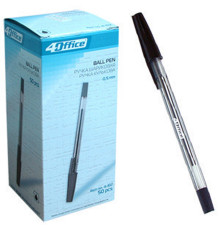 209412 Ручка шариковая, черная, 0,5mm 4-102 4OFFICE (50/1000)