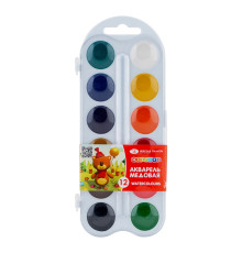 Acuarele 12 cul., pe baza de miere, plastic alb,Цветик 2742189 (39)
